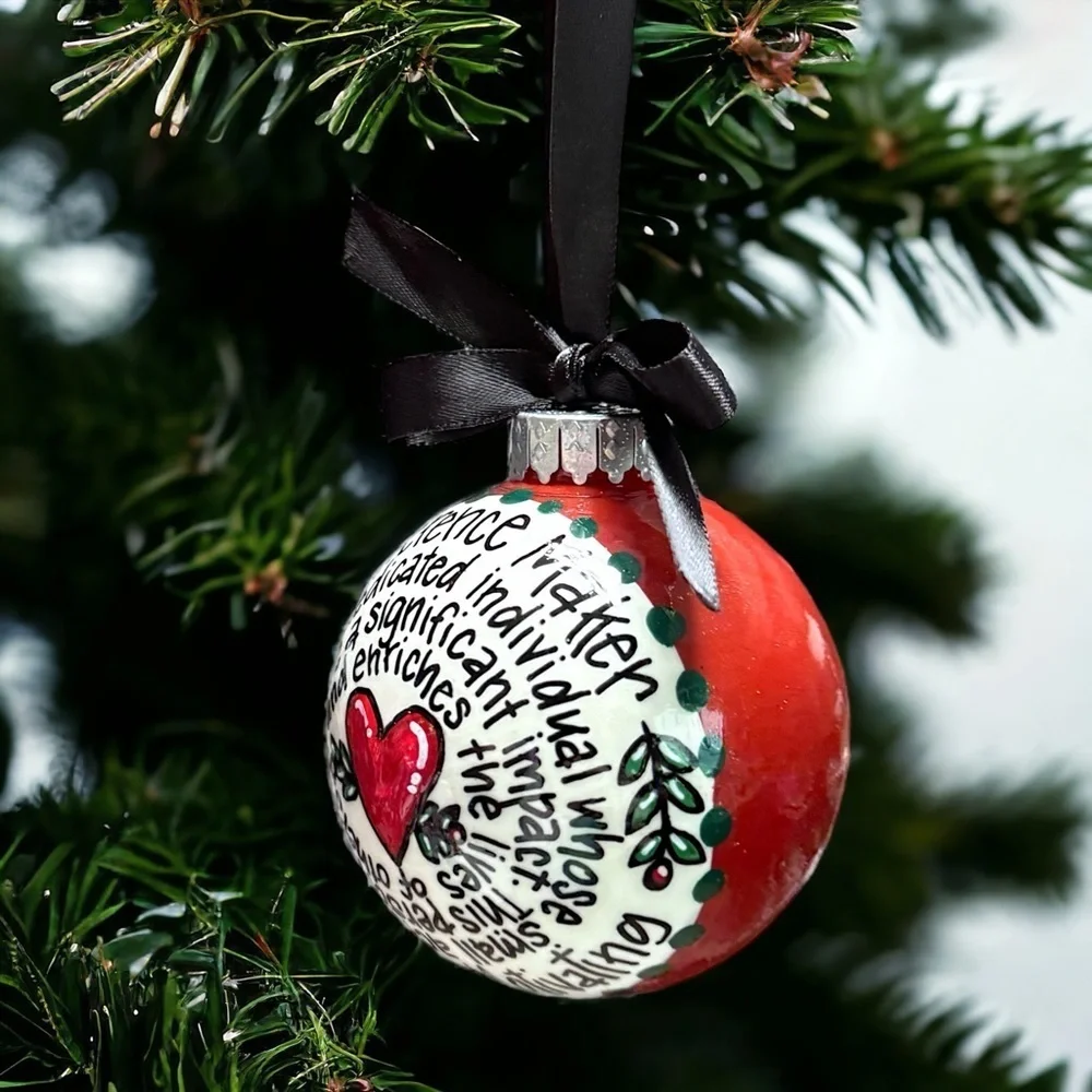 Difference Maker Christmas Ornament, Hand-Painted Acrylic Holiday Gift, Handmade